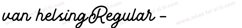van helsingRegular在字体转换